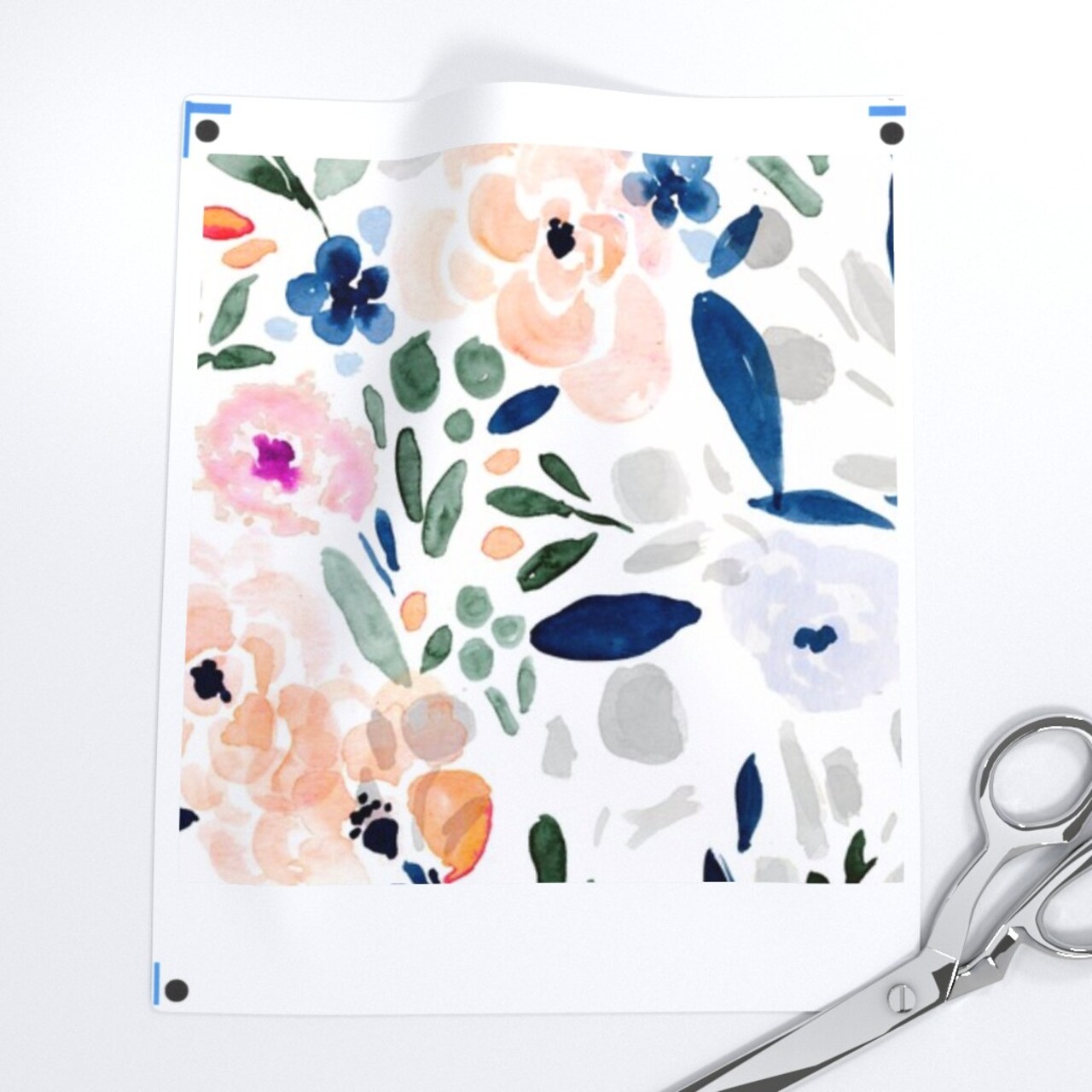 Pastel Floral Watercolor Garden Flowers Bohemian Girly Botanical Custom Removable Wallpaper by Spoonflower Peel & Stick Wallpaper 2FT Wide